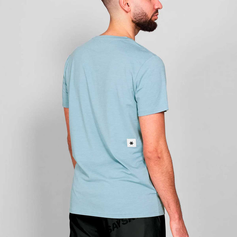 Playera Deportiva Saysky Logo Pace T-Shirt Azul Cielo Hombre