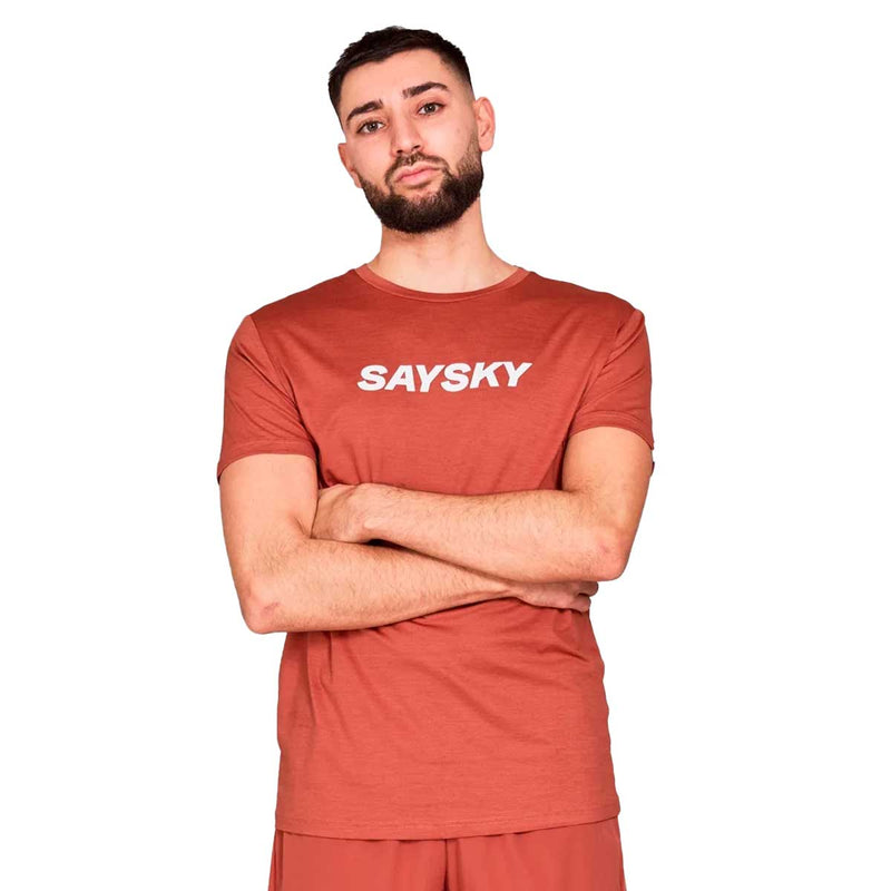 Playera Deportiva Saysky Logo Pace T-Shirt Rojo Hombre