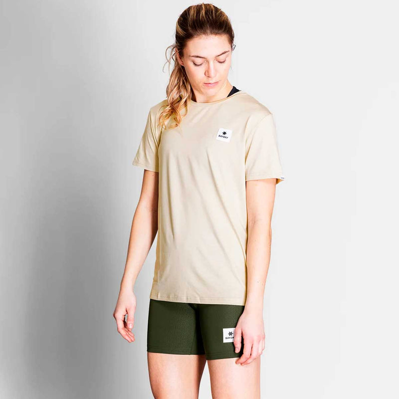 Playera Deportiva Saysky Statement Pace T-Shirt Beige Unisex