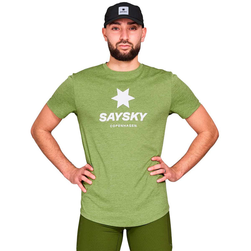 Playera Deportiva Saysky Logo Combat Pro T-Shirt Verde Hombre
