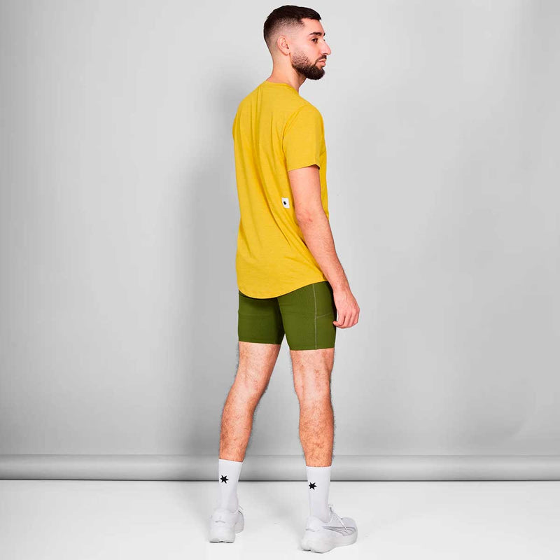 Playera Deportiva Saysky Logo Combat Pro T-Shirt Amarillo Hombre