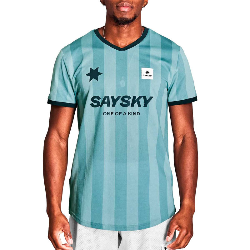 Playera Deportiva Saysky Stripe Combat T-Shirt Azul Hombre