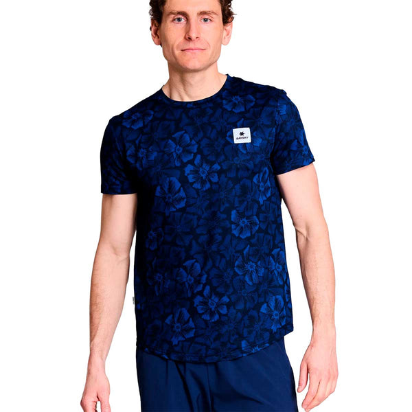 Playera Deportiva Saysky Flower Combat T-Shirt Azul Hombre
