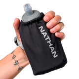 Bote de Mano Nathan Pinnacle Soft Flask Handheld 18oz Black Silver