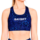Top Deportiva Saysky Flower Combat Sports Bra Azul