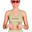 Top Deportiva Saysky Checker Combat Sports Bra Verde Multi Mujer