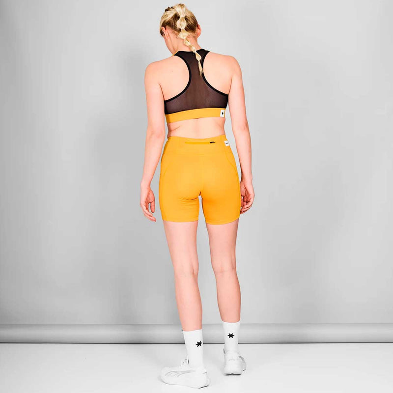 Top Deportiva Saysky Logo Combat Sports Bra Amarillo Mujer