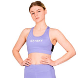 Top Deportiva Saysky Logo Combat Sports Bra Lila Mujer