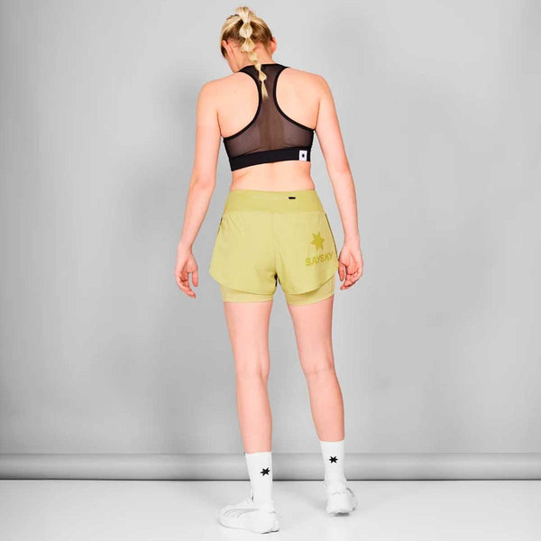 Short Deportivo Saysky 2 in 1 Pace Shorts 3'' Verde Mujer