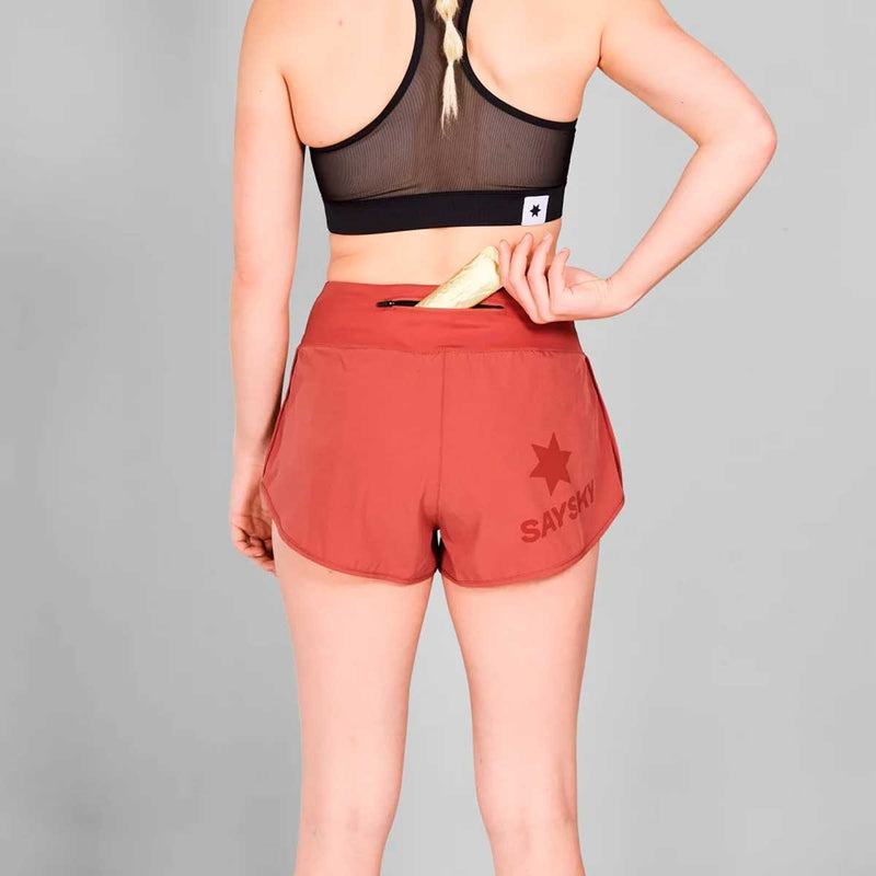 Short Deportivo Saysky 2 in 1 Pace Shorts 3'' Rojo Mujer
