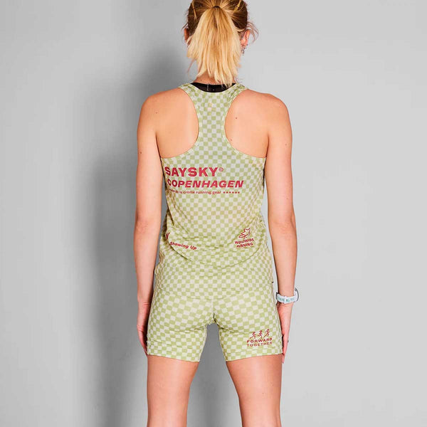 Playera Deportiva Saysky Checker Combat Singlet Verde Multi Mujer