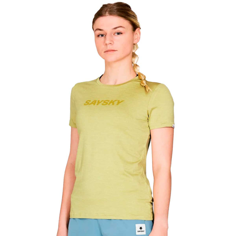 Playera Deportiva Saysky Logo Pace T-Shirt Verde Mujer