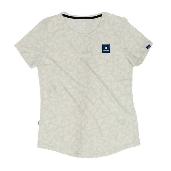 Playera Deportiva Saysky Flower Combat T-Shirt Blanco Mujer
