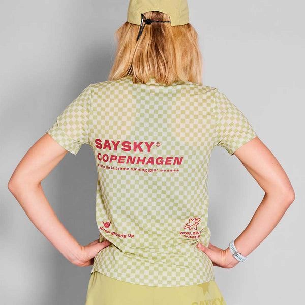 Playera Deportiva Saysky Checker Combat T-Shirt Verde Multi Mujer
