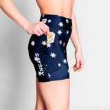 Short Deportivo Saysky Star Combat+ Short Tights 7" Azul Mujer