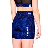 Short Deportivo Saysky Flower Combat+ Short Tights 7" Azul Mujer