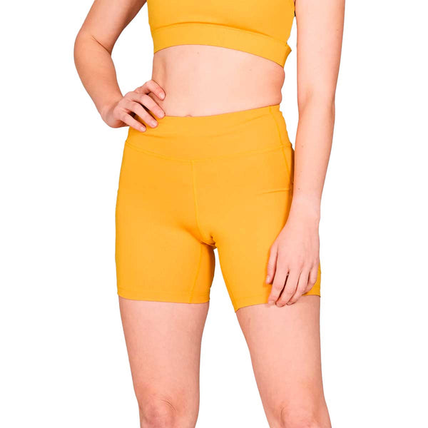 Short Deportivo Saysky Combat+ Short Tights 7" Amarillo Mujer