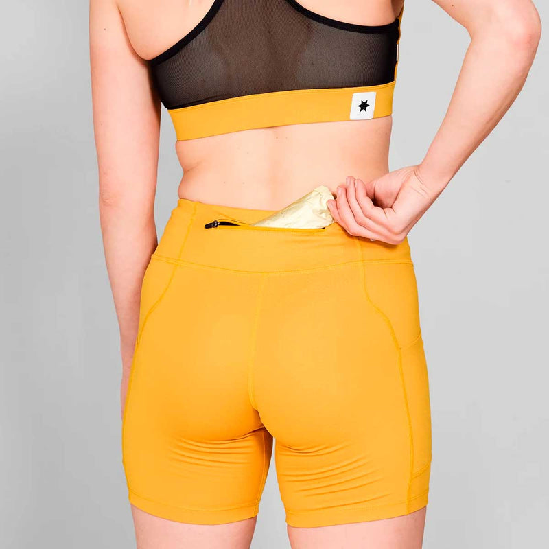 Short Deportivo Saysky Combat+ Short Tights 7" Amarillo Mujer