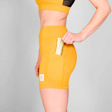 Short Deportivo Saysky Combat+ Short Tights 7" Amarillo Mujer
