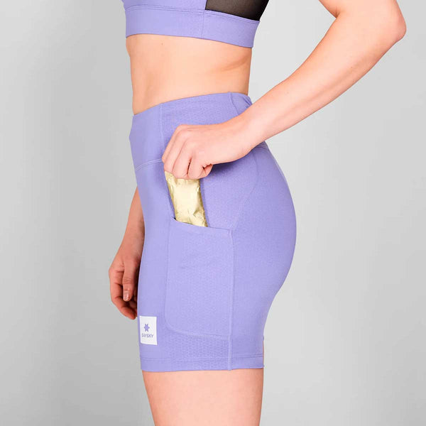 Short Deportivo Saysky Combat+ Short Tights 7" Lila Mujer