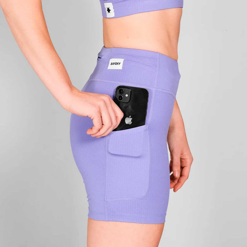 Short Deportivo Saysky Combat+ Short Tights 7" Lila Mujer