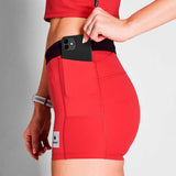 Short Deportivo Saysky Flow+ Race Short Tights 4" Rojo Mujer