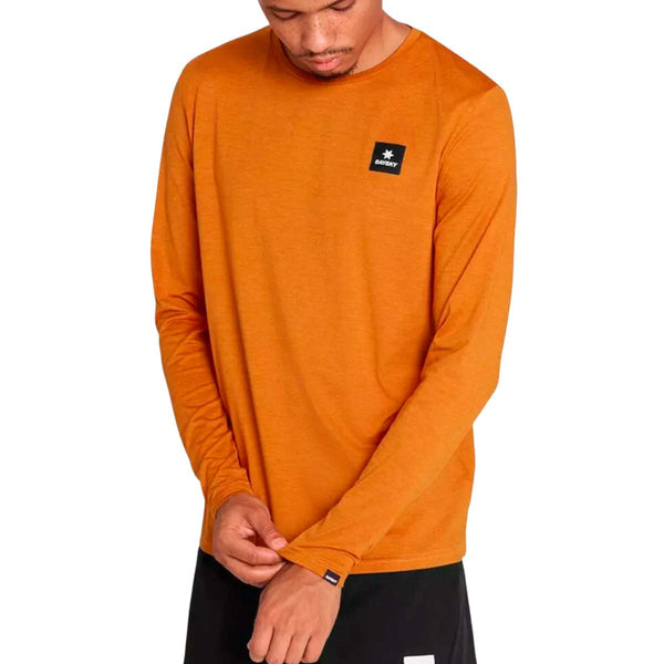 Playera Saysky Logo Pace Long Sleeve Reflective Naranja Hombre
