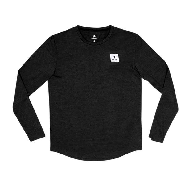 Playera Saysky Logo Pace Long Sleeve Reflective Negra Hombre