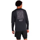 Playera Saysky Logo Pace Long Sleeve Reflective Negra Hombre