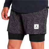 Short Deportivo Saysky 2 in 1 Pace Shorts 5'' Reflective Negro Hombre