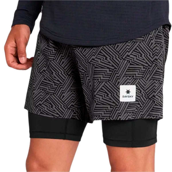Short Deportivo Saysky 2 in 1 Pace Shorts 5'' Reflective Negro Hombre