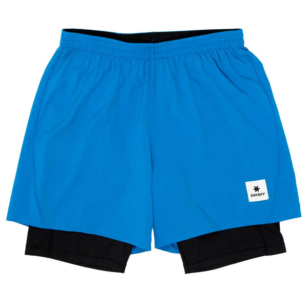 Short Deportivo Saysky Pace 2 in 1 Shorts 5'' Azul Negro Hombre