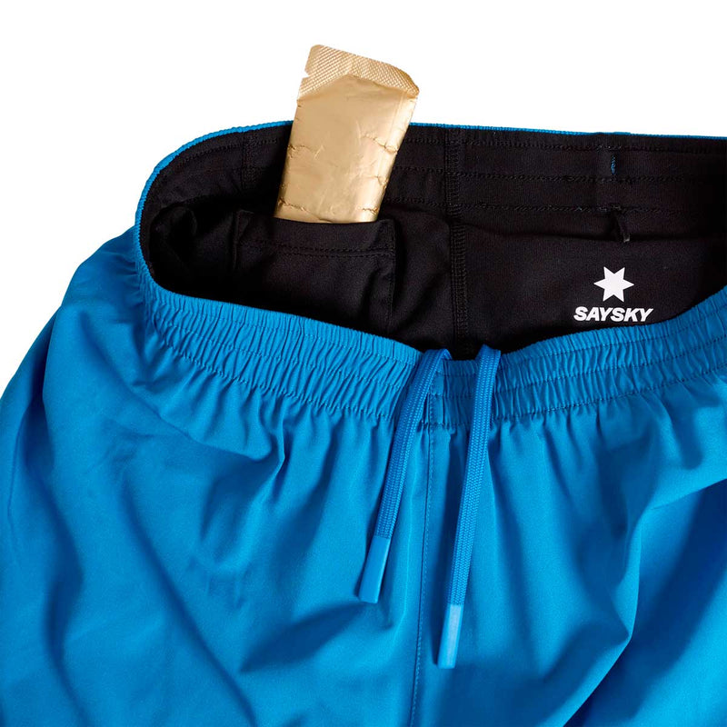 Short Deportivo Saysky Pace 2 in 1 Shorts 5'' Azul Negro Hombre