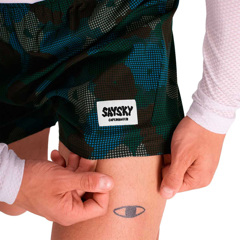 Short Deportivo Saysky Flower Pace Shorts 5" Verde Hombre