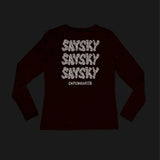 Playera Saysky Logo Pace Long Sleeve Reflective Naranja Mujer