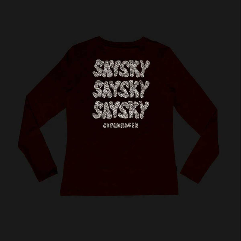 Playera Saysky Logo Pace Long Sleeve Reflective Naranja Mujer
