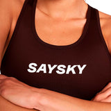 Top Deportiva Saysky Logo Combat Sports Bra Vino Mujer