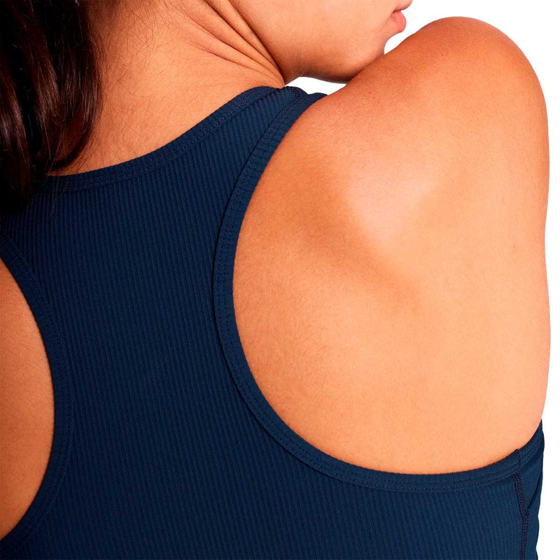 Top Deportiva Saysky Combat Rib Crop Top Navy Mujer