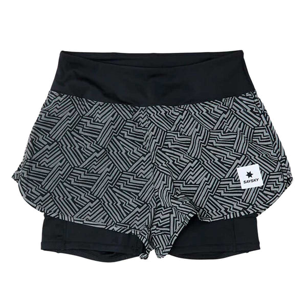 Short Deportivo Saysky 2 in 1 Pace Shorts 3'' Reflective Negro Mujer