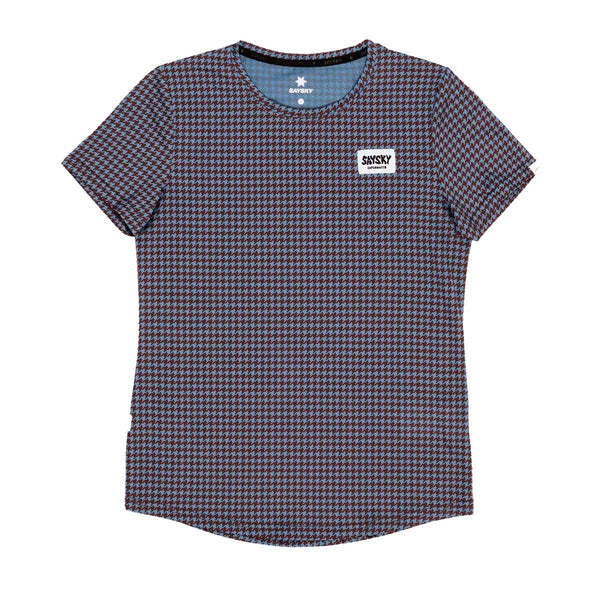 Playera Deportiva Saysky Houndstooth Combat T-Shirt Azul Logo Multi