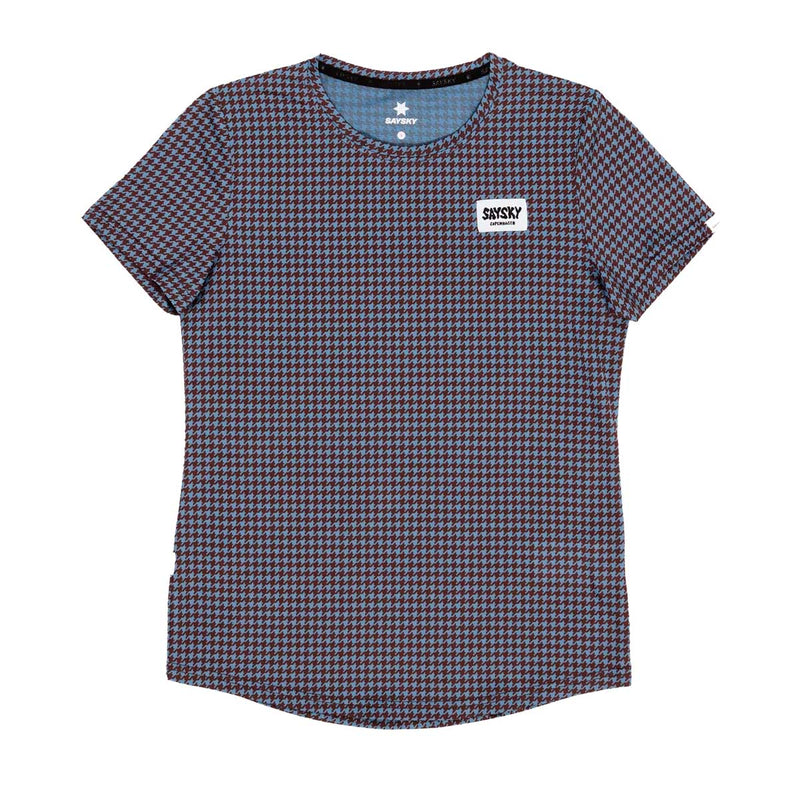 Playera Deportiva Saysky Houndstooth Combat T-Shirt Azul Logo Multi