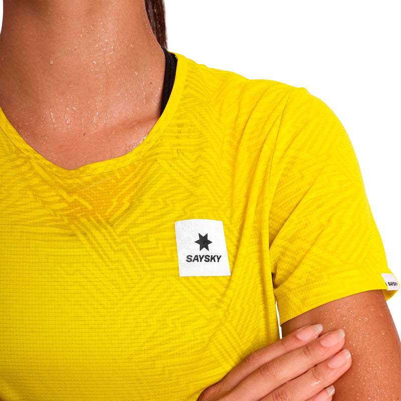 Playera Deportiva Saysky Reactive Flow T-shirt Amarillo Mujer