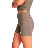 Short Deportivo Saysky Combat+ Rib Short Tights 4" Café Mujer