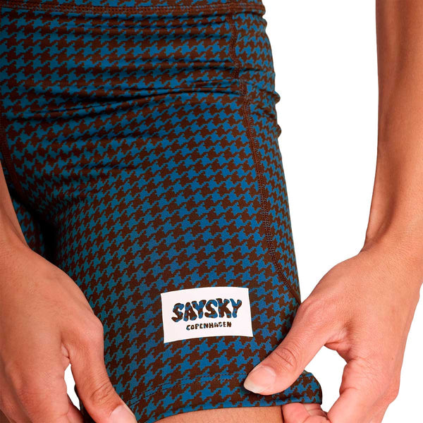 Short Deportivo Saysky Houndstooth Combat+ Short Tights 7'' Mujer