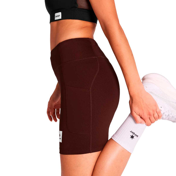 Short Deportivo Saysky Combat+ Short Tights 7" Vino Mujer