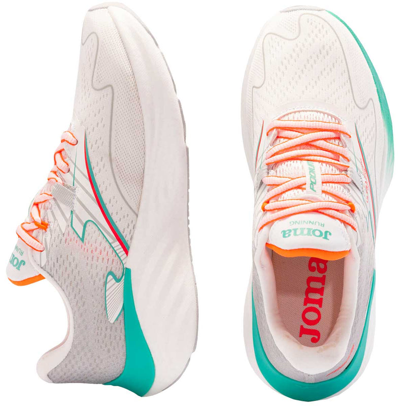 Tenis Running Joma PODIUM Blanco Turquesa Mujer