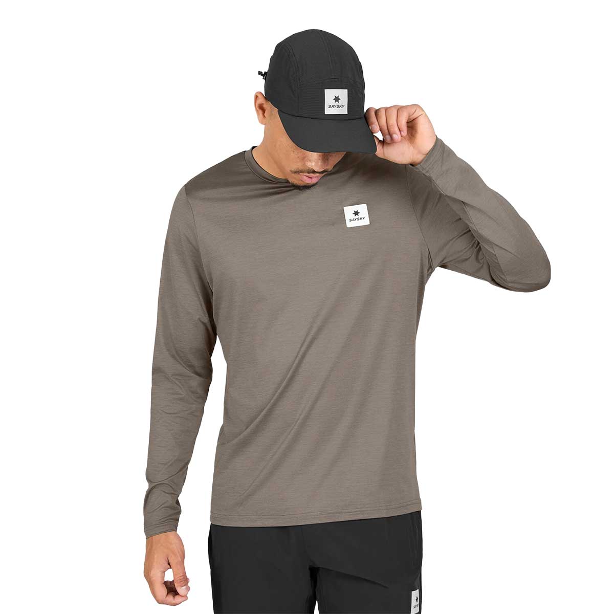 Playera Saysky Clean Pace Long Sleeve Café Claro Hombre