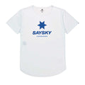 Playera Deportiva Saysky Zig Zag Flow Blanca Azul Hombre