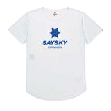 Playera Deportiva Saysky Zig Zag Flow Blanca Azul Hombre