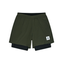 Short Deportivo Saysky 2 in 1 Pace 5'' Verde Oscuro Hombre